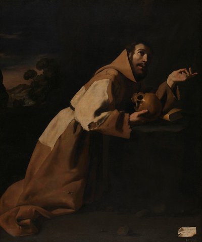 Saint François en méditation - Francisco de Zurbaran